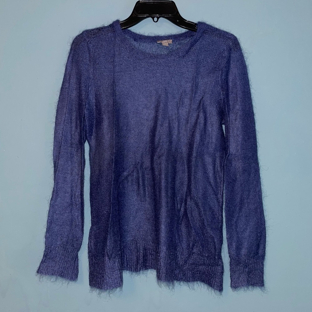 J. Jill Mohair Blend Lightweight Crew Neck Sweater Size Small